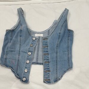 Meshki Light Blue Denim Vest
